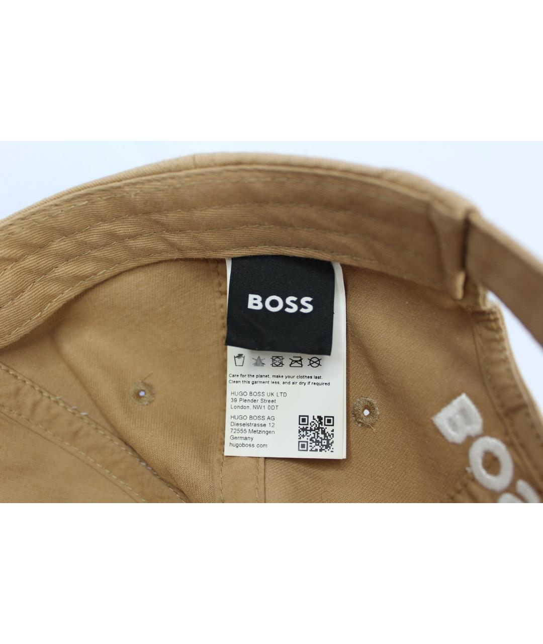 HUGO BOSS Бежевая хлопковая кепка/бейсболка, фото 5