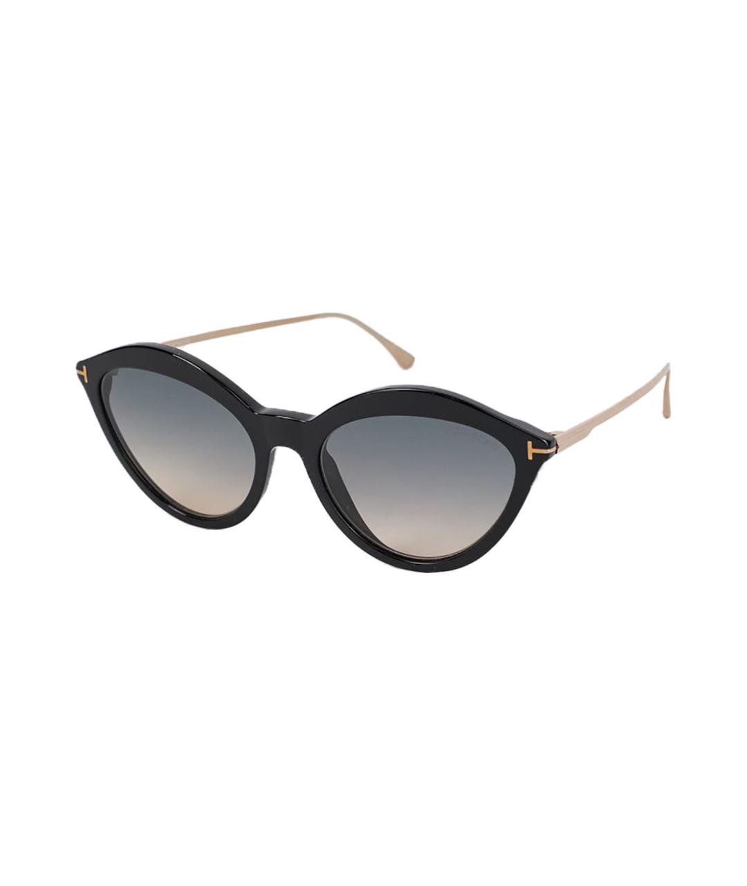 TOM FORD Черные пластиковые солнцезащитные очки, фото 1