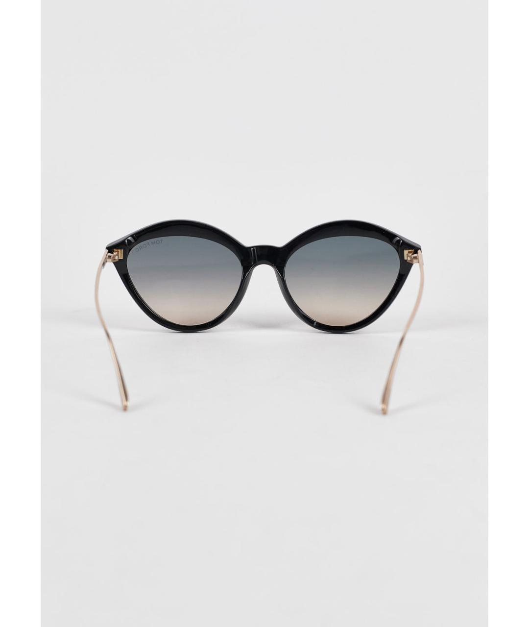TOM FORD Черные пластиковые солнцезащитные очки, фото 4