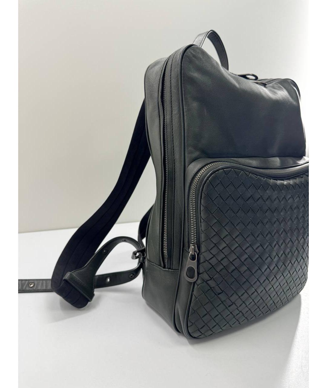 BOTTEGA VENETA Зеленый кожаный рюкзак, фото 5