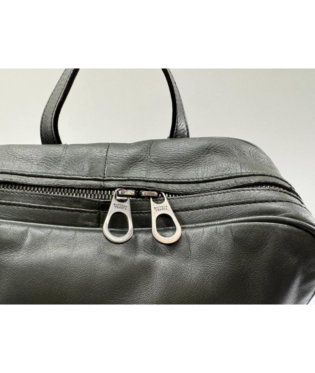 BOTTEGA VENETA Зеленый кожаный рюкзак, фото 3