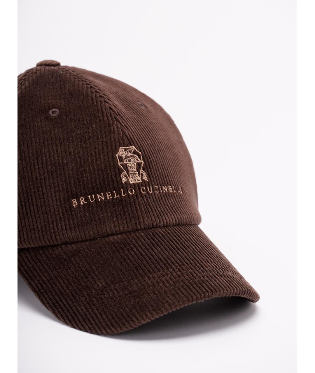 BRUNELLO CUCINELLI Коричневая хлопковая кепка/бейсболка, фото 3