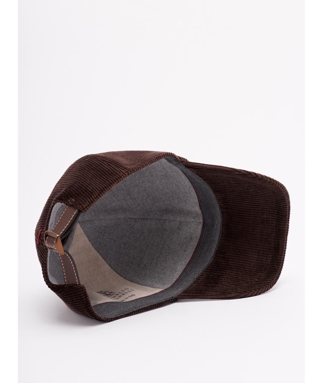 BRUNELLO CUCINELLI Коричневая хлопковая кепка/бейсболка, фото 4