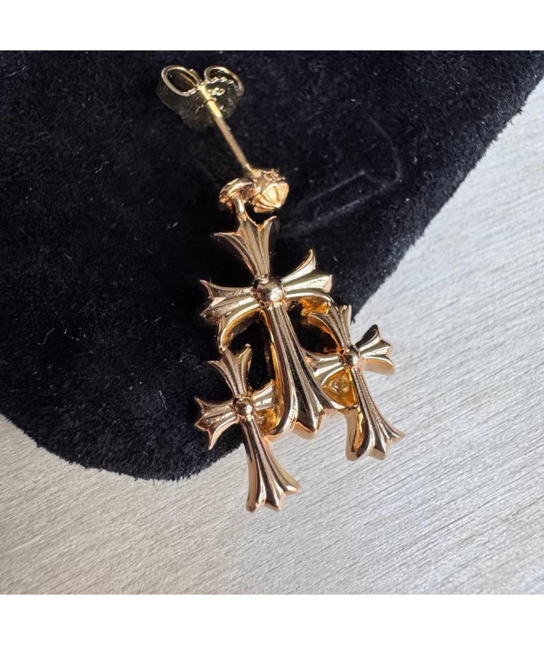 CHROME HEARTS Серьги из желтого золота, фото 3
