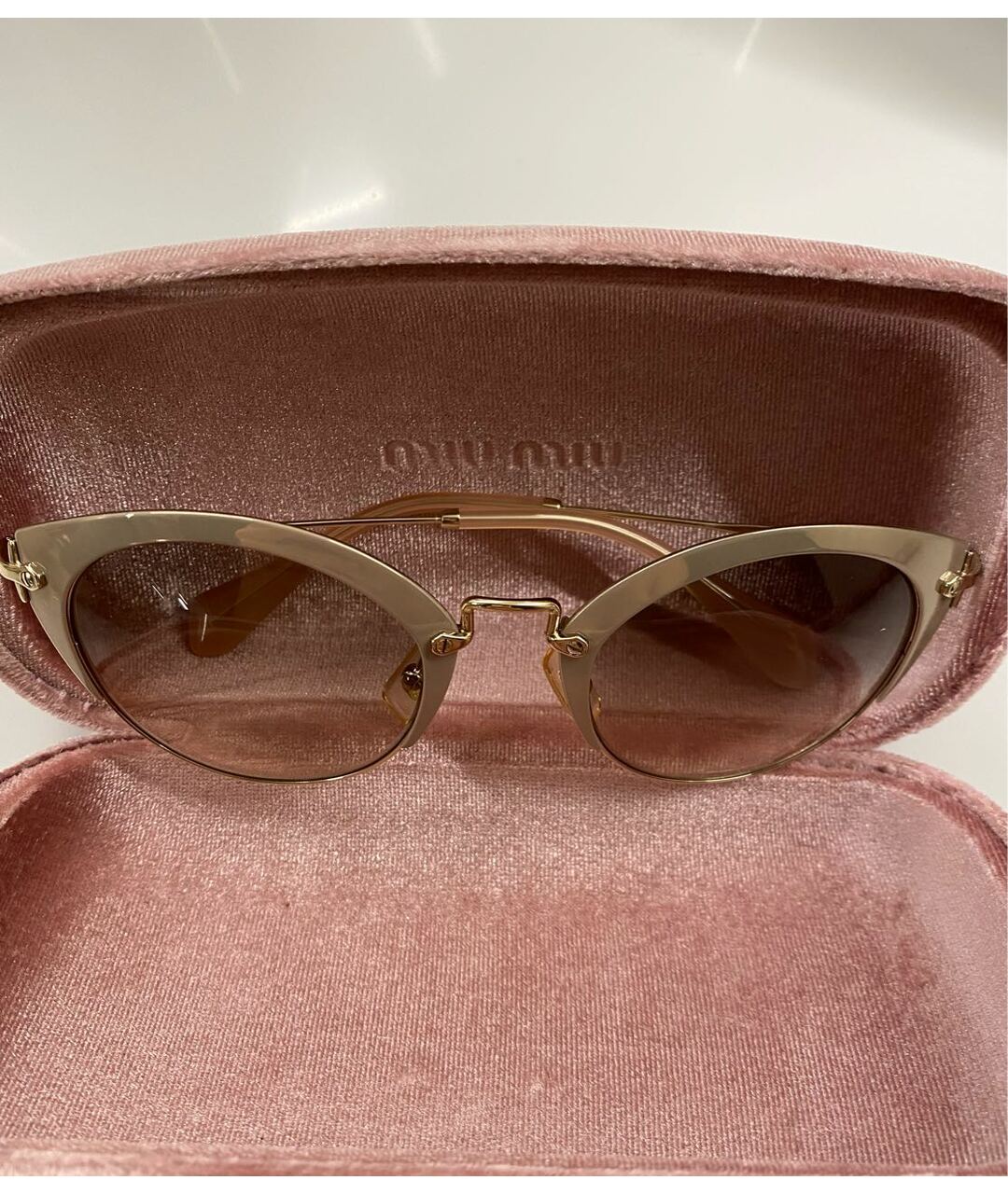 MIU MIU Мульти металлические солнцезащитные очки, фото 3