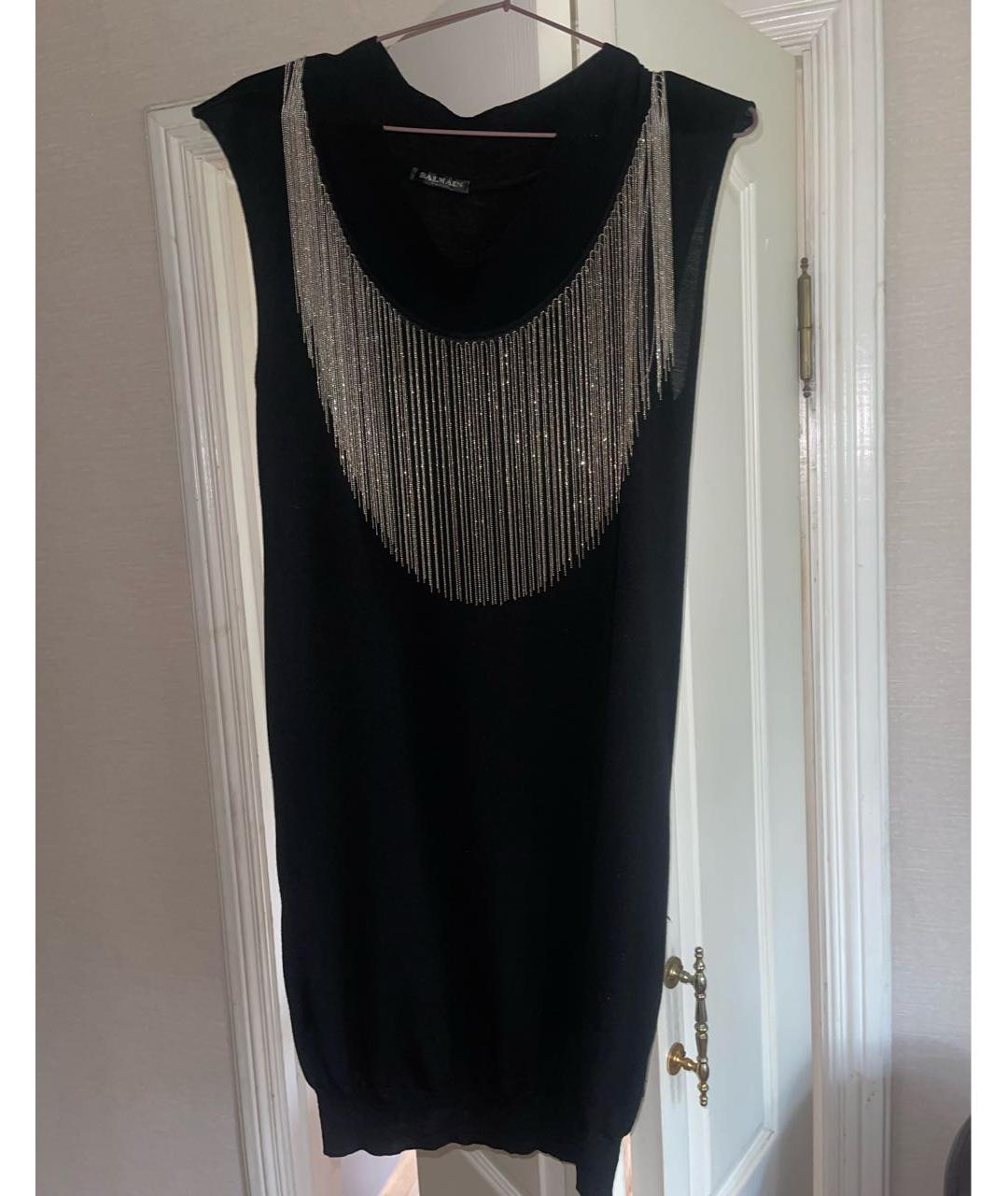 BALMAIN Черное шерстяное повседневное платье, фото 4