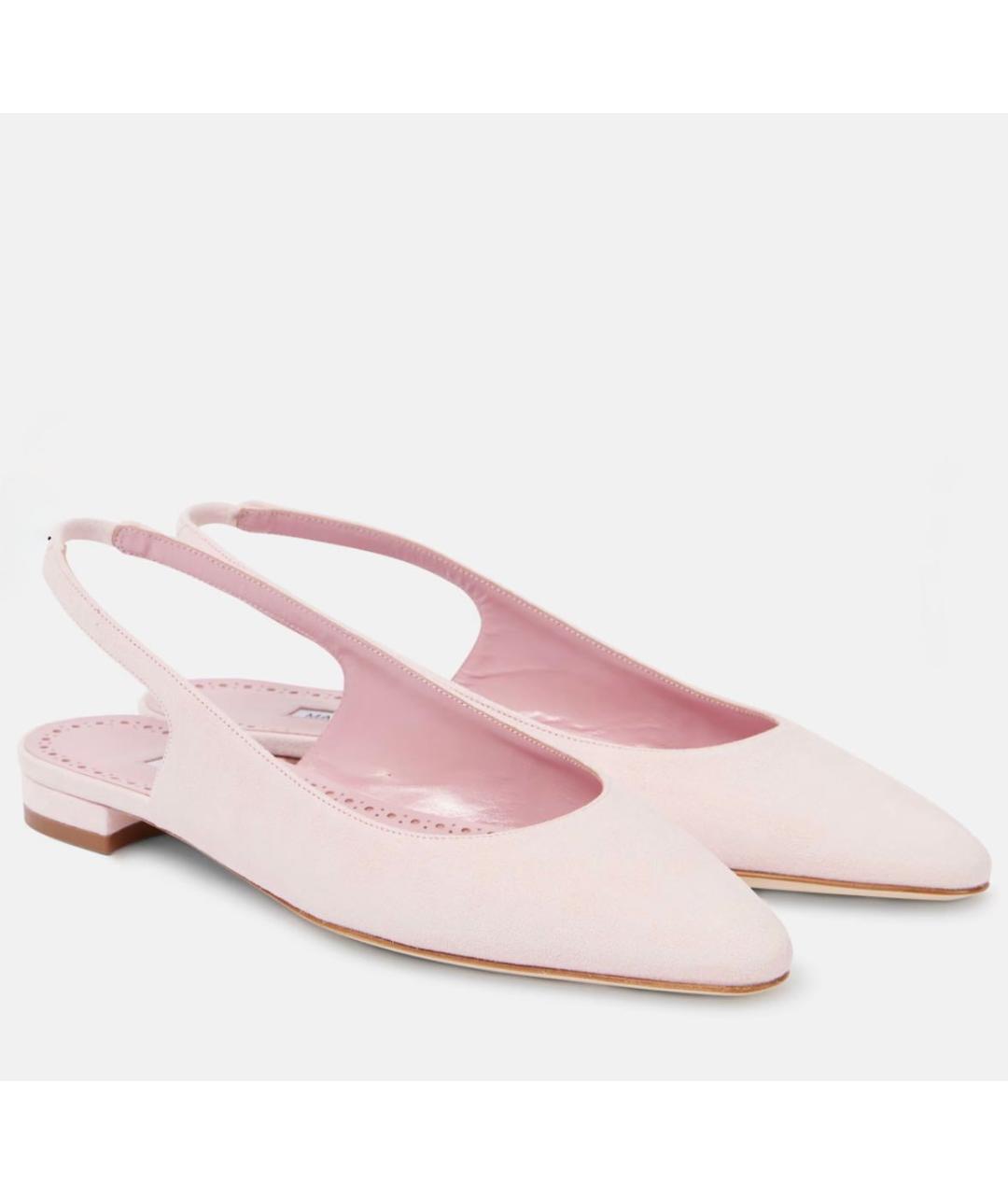 MANOLO BLAHNIK Розовые замшевые туфли, фото 7