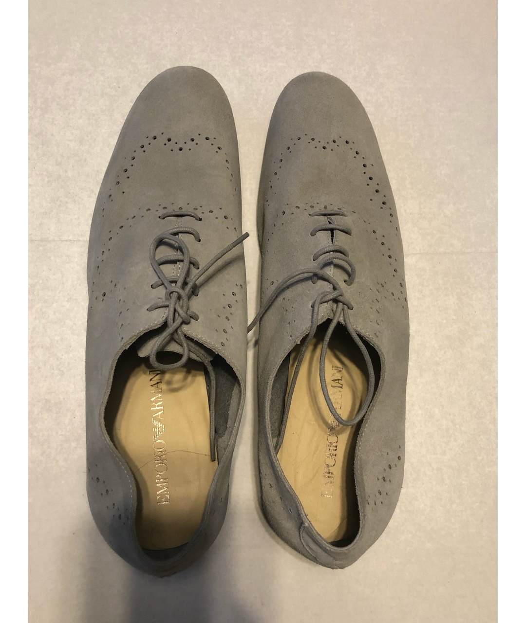 EMPORIO ARMANI Серые замшевые туфли, фото 3