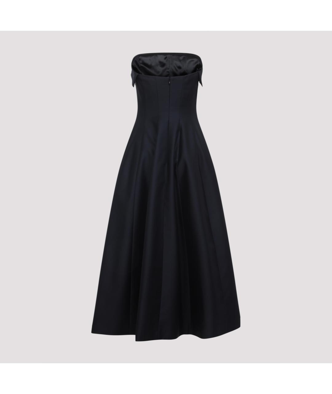 ALBERTA FERRETTI Черное шерстяное вечернее платье, фото 3