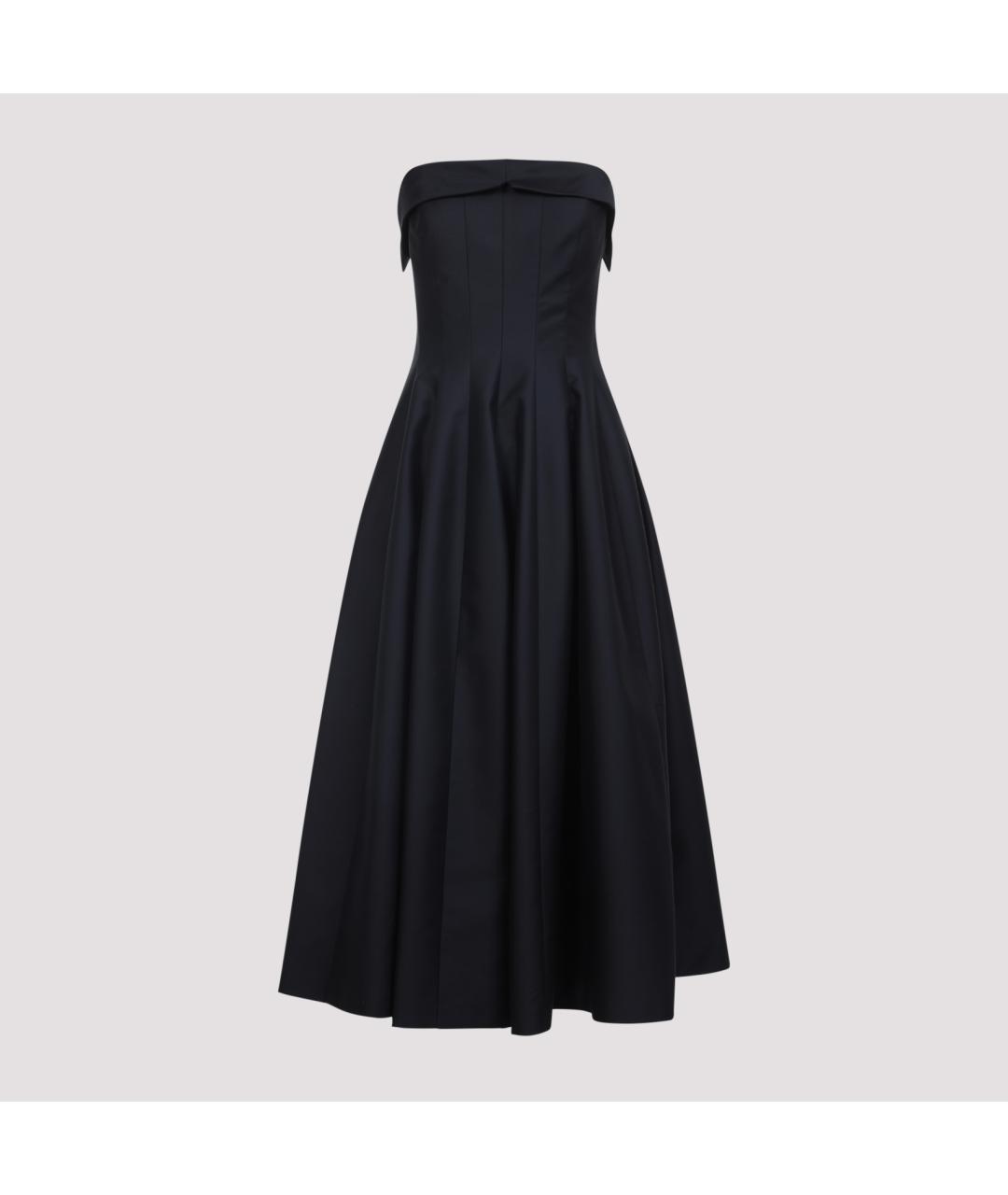 ALBERTA FERRETTI Черное шерстяное вечернее платье, фото 2