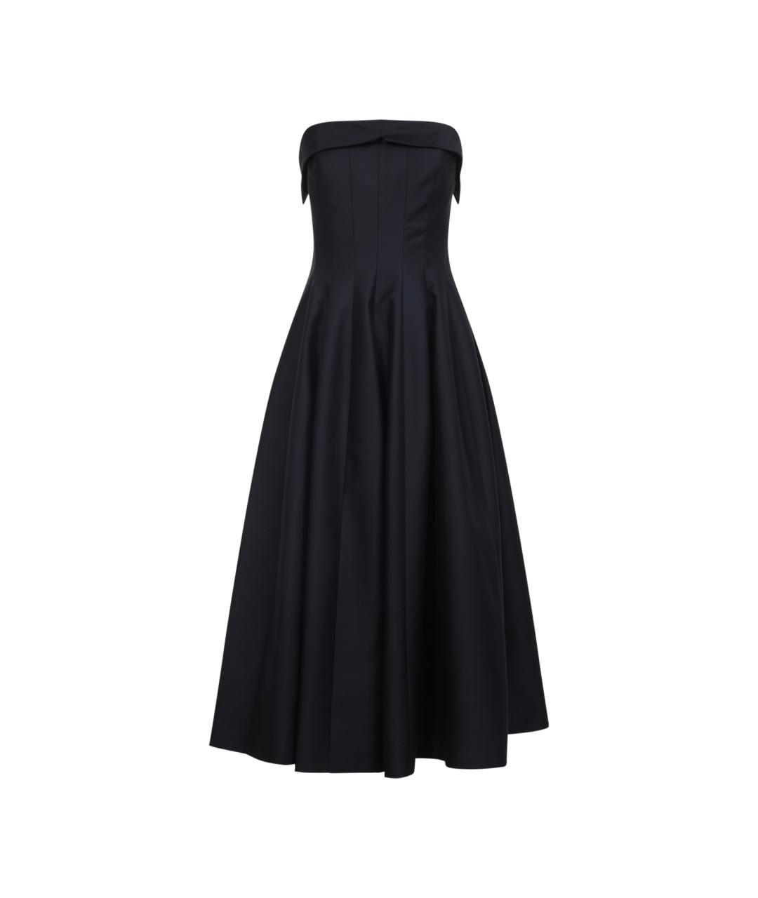 ALBERTA FERRETTI Черное шерстяное вечернее платье, фото 1