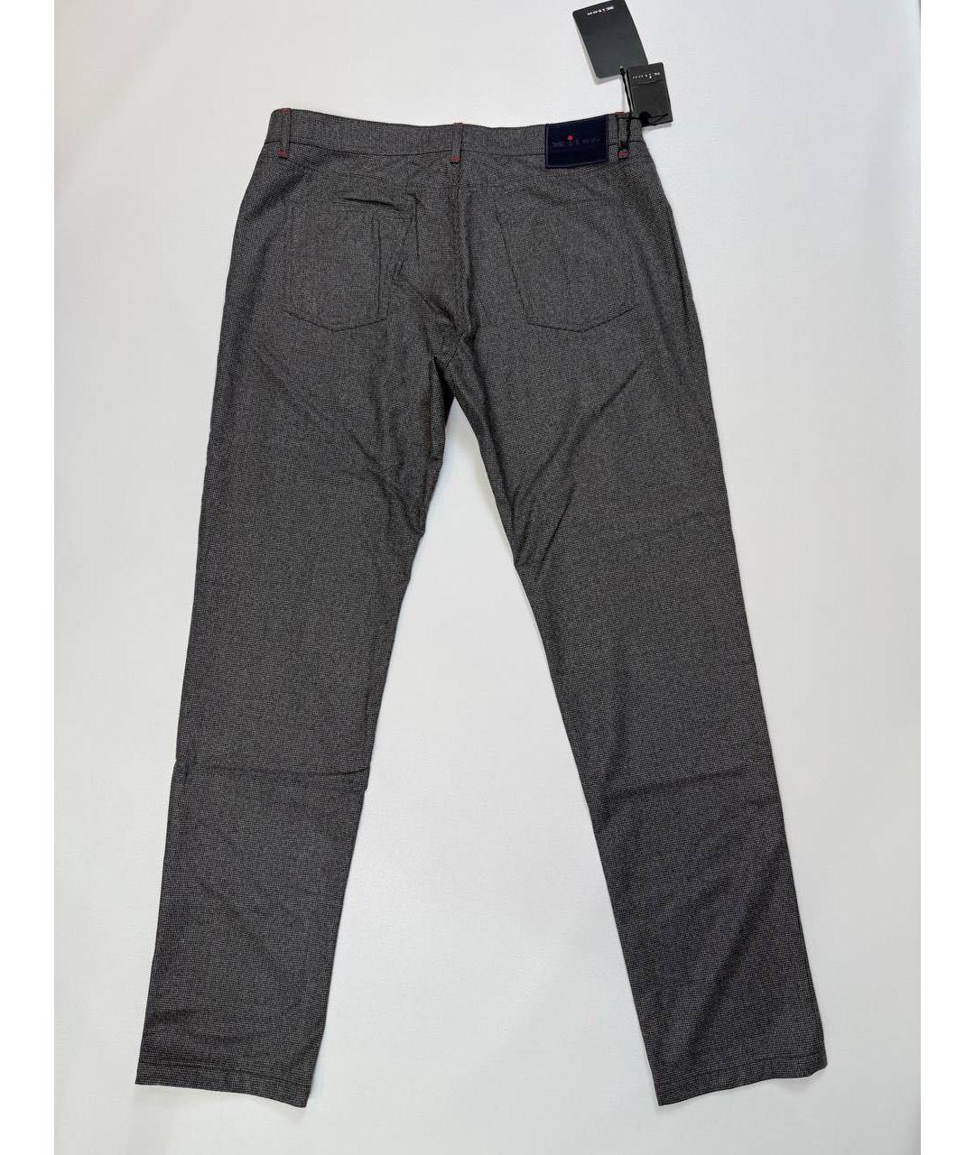 KITON Антрацитовые шерстяные повседневные брюки, фото 2