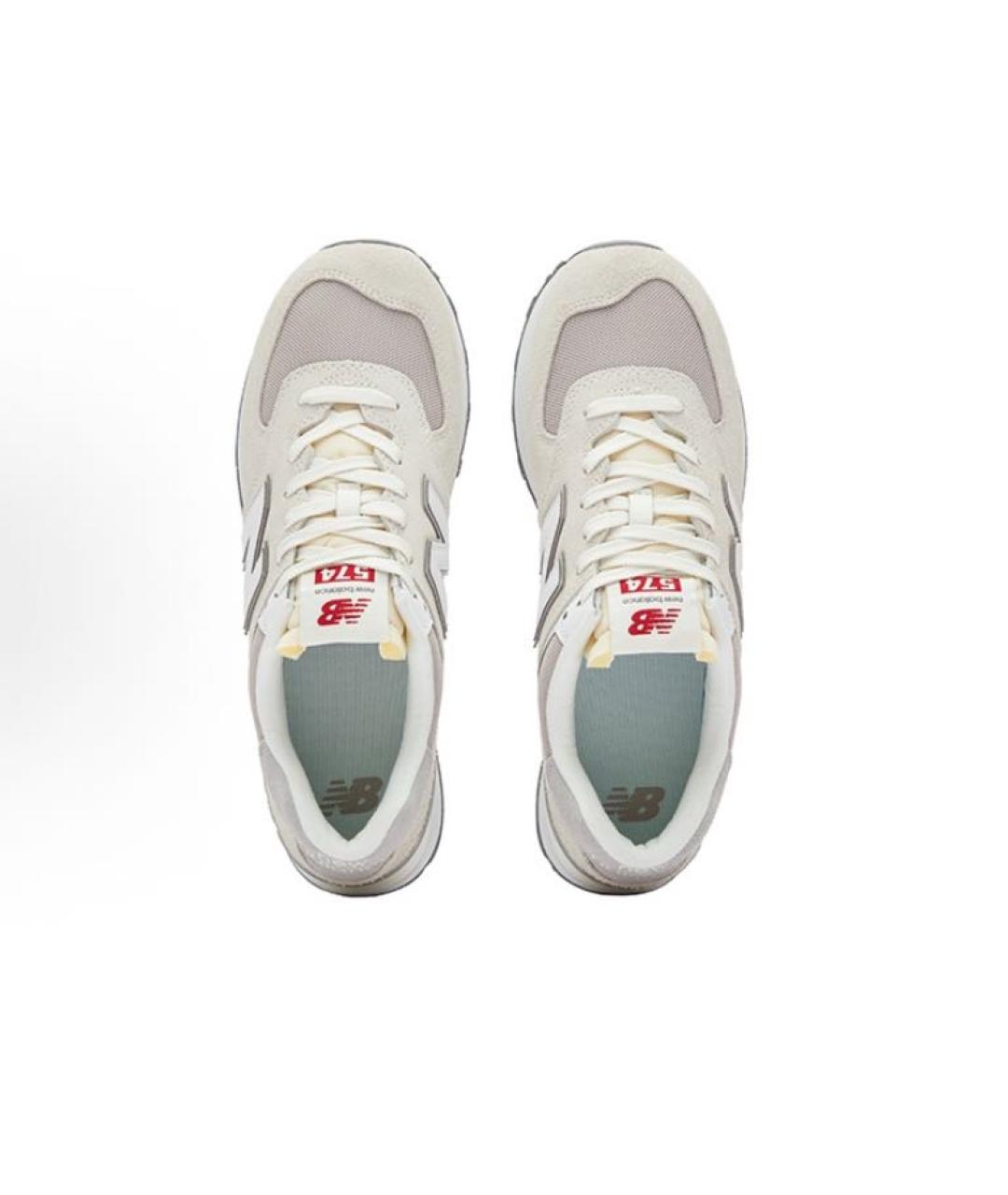 NEW BALANCE Бежевые замшевые низкие кроссовки / кеды, фото 2