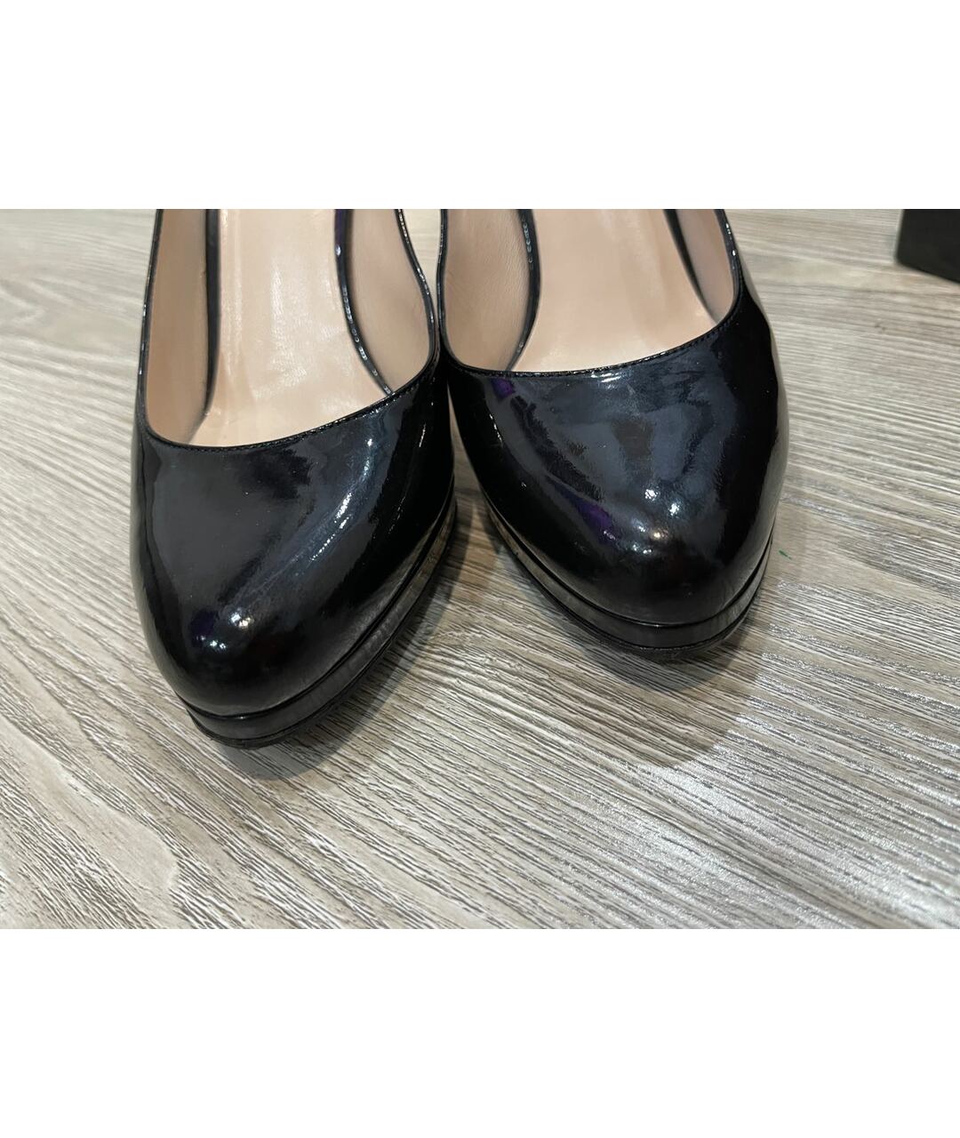 GIORGIO ARMANI Черные туфли из лакированной кожи, фото 4