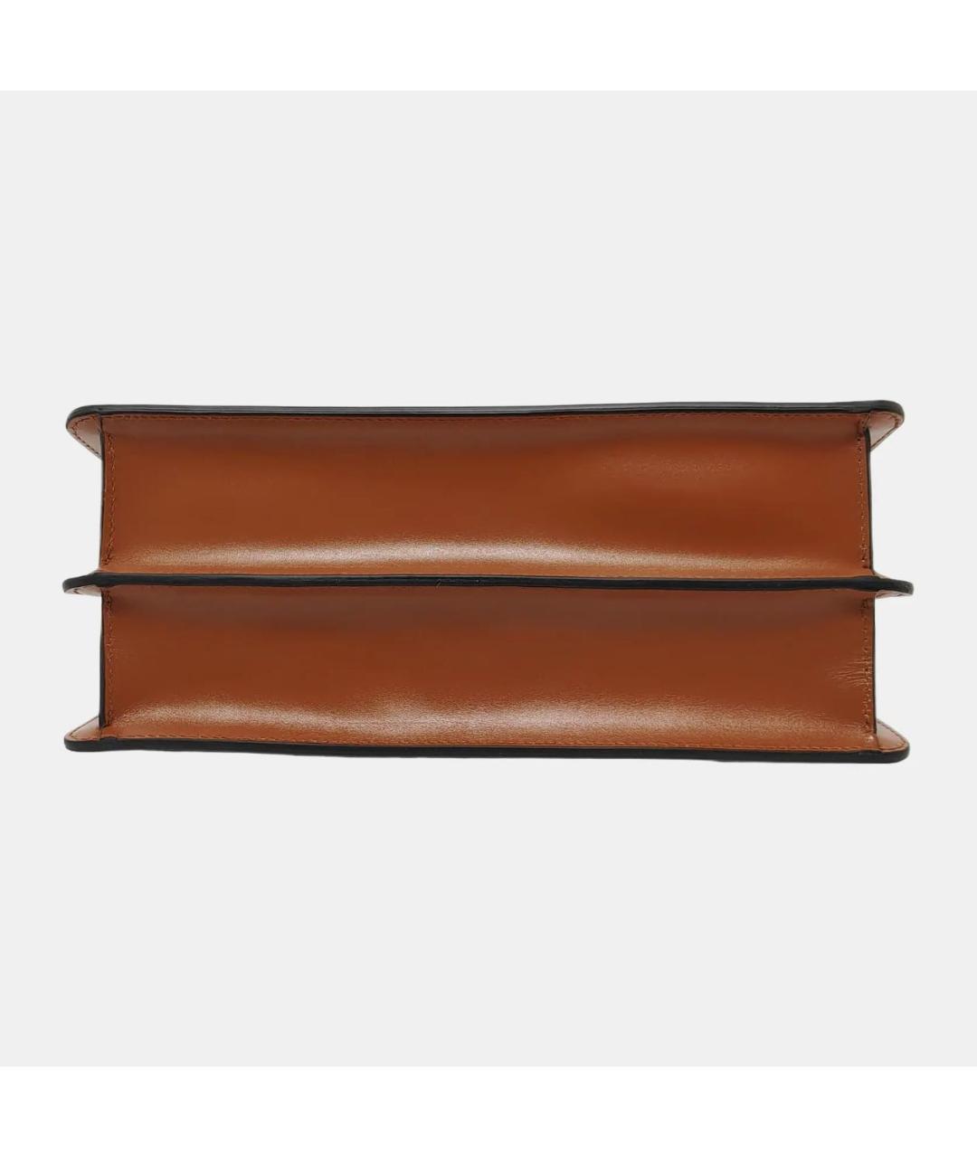 FENDI Коричневая кожаная сумка тоут, фото 5