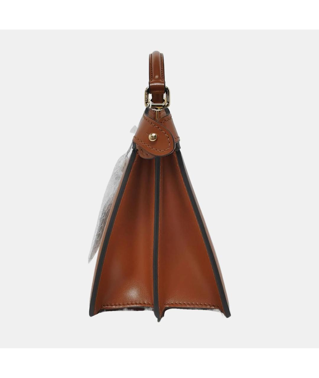 FENDI Коричневая кожаная сумка тоут, фото 3