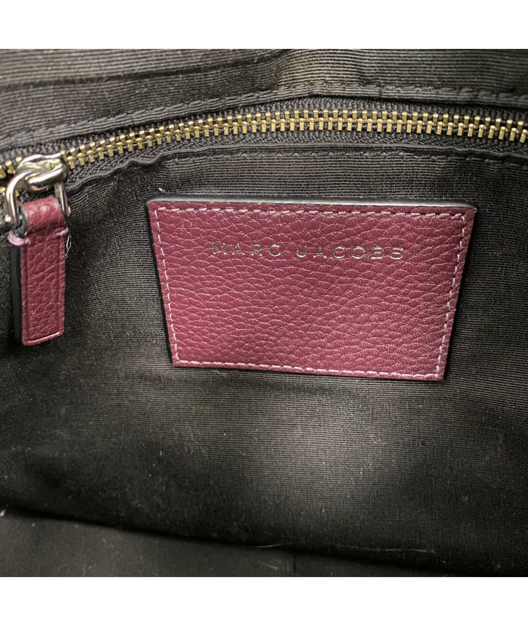 MARC JACOBS Бордовая кожаная сумка через плечо, фото 4