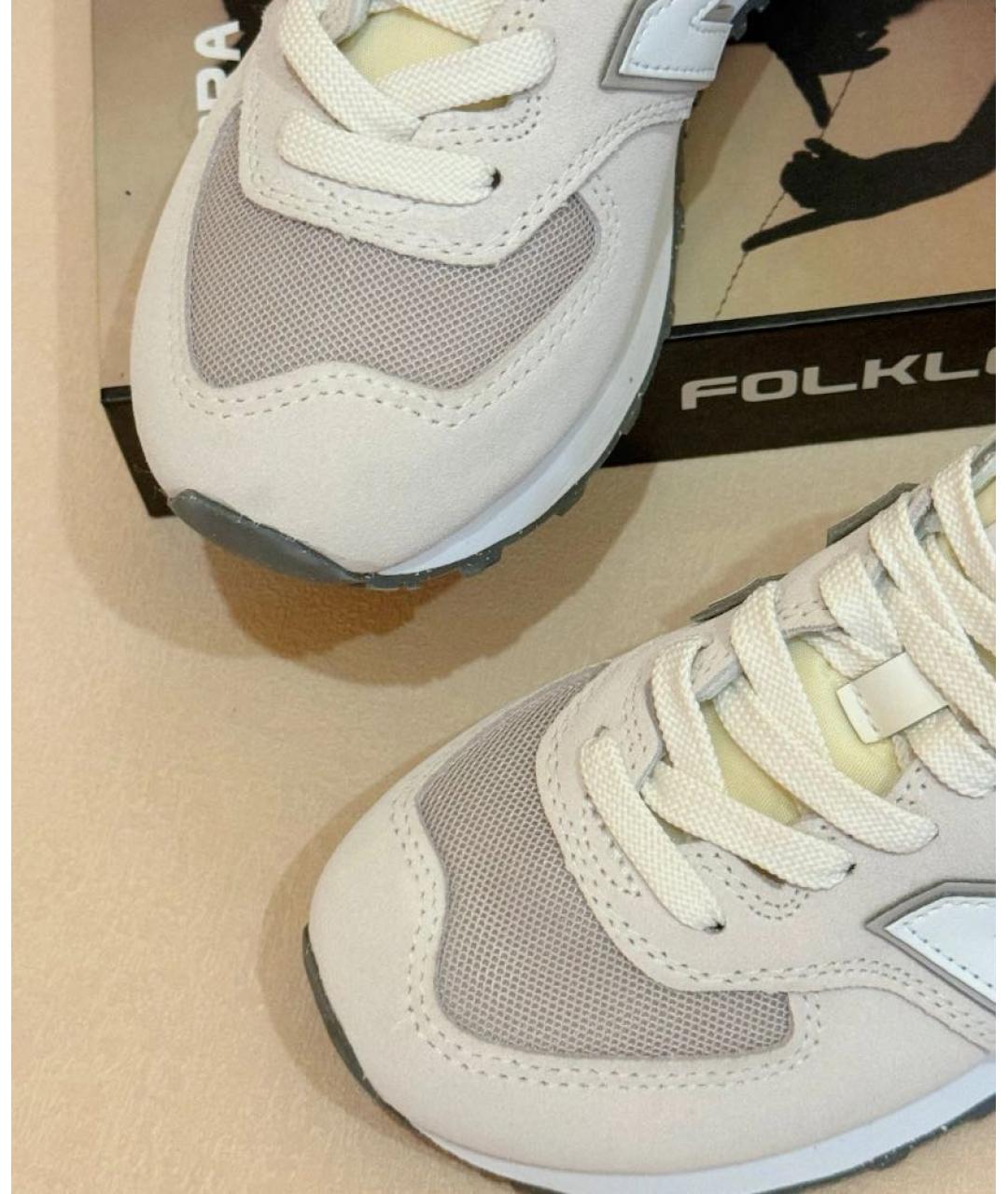 NEW BALANCE Бежевые замшевые кроссовки, фото 8