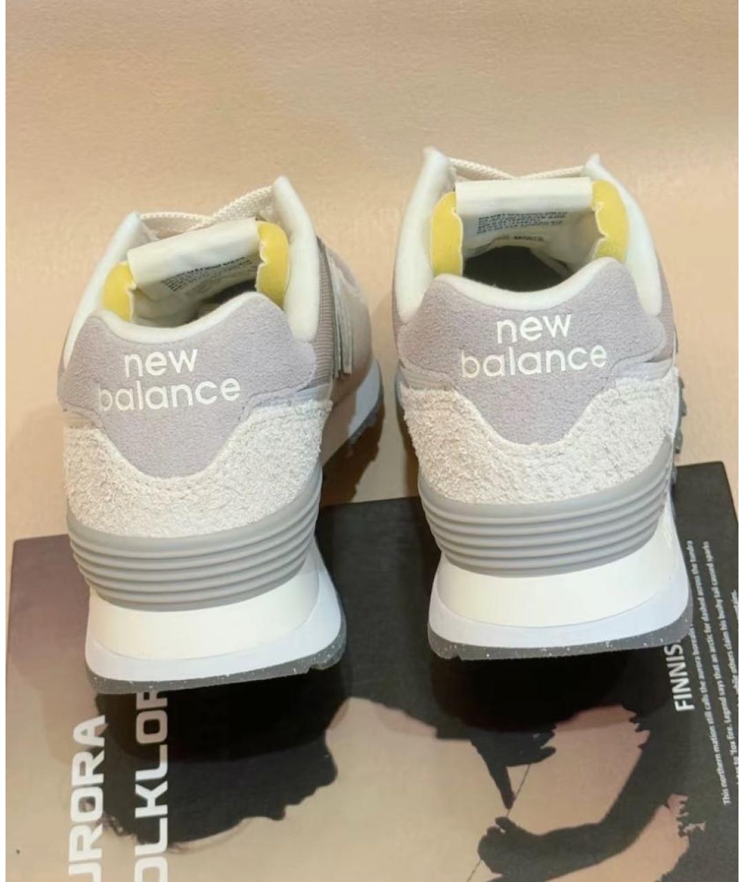 NEW BALANCE Бежевые замшевые кроссовки, фото 7
