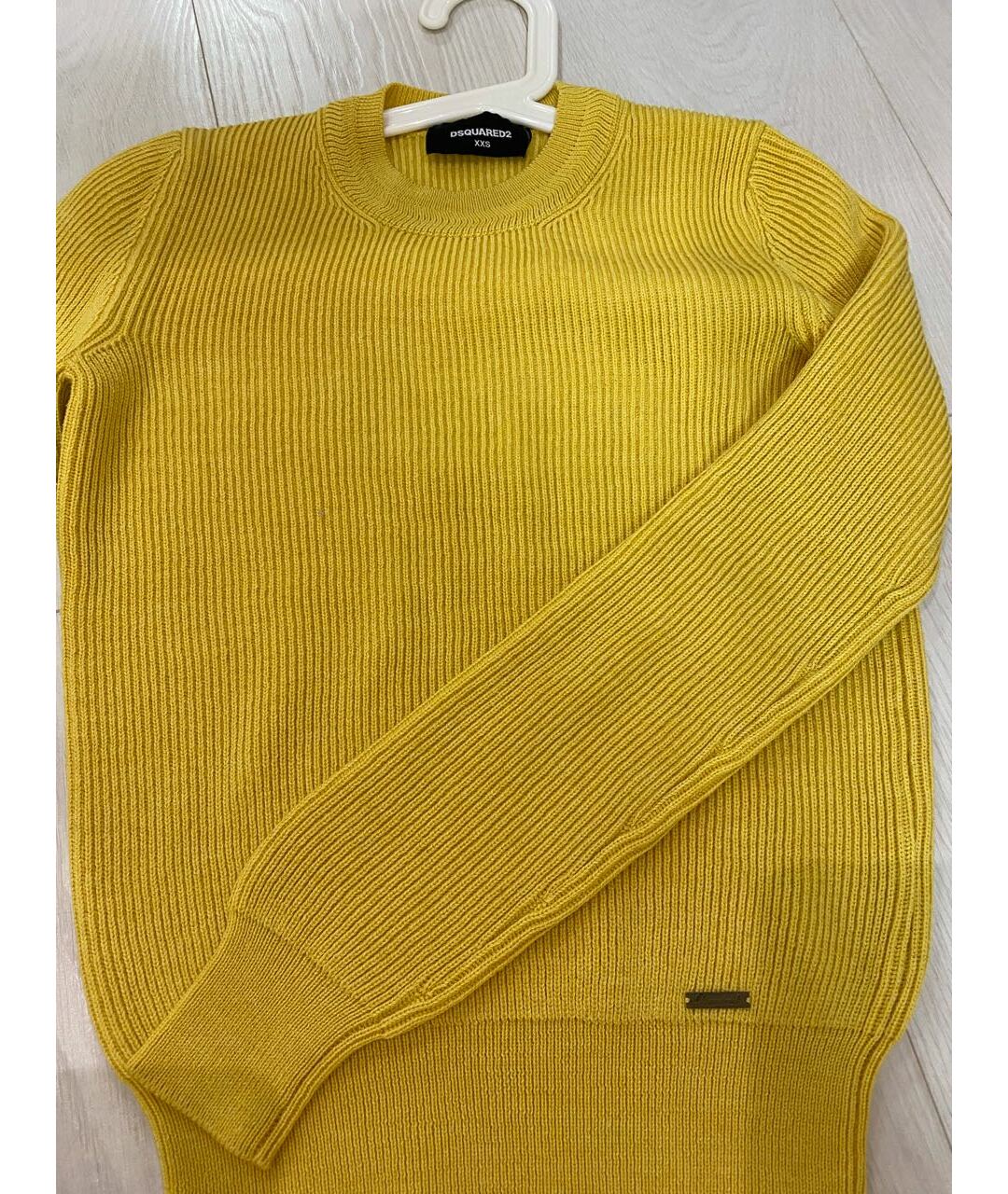 DSQUARED2 Желтый шерстяной джемпер / свитер, фото 7