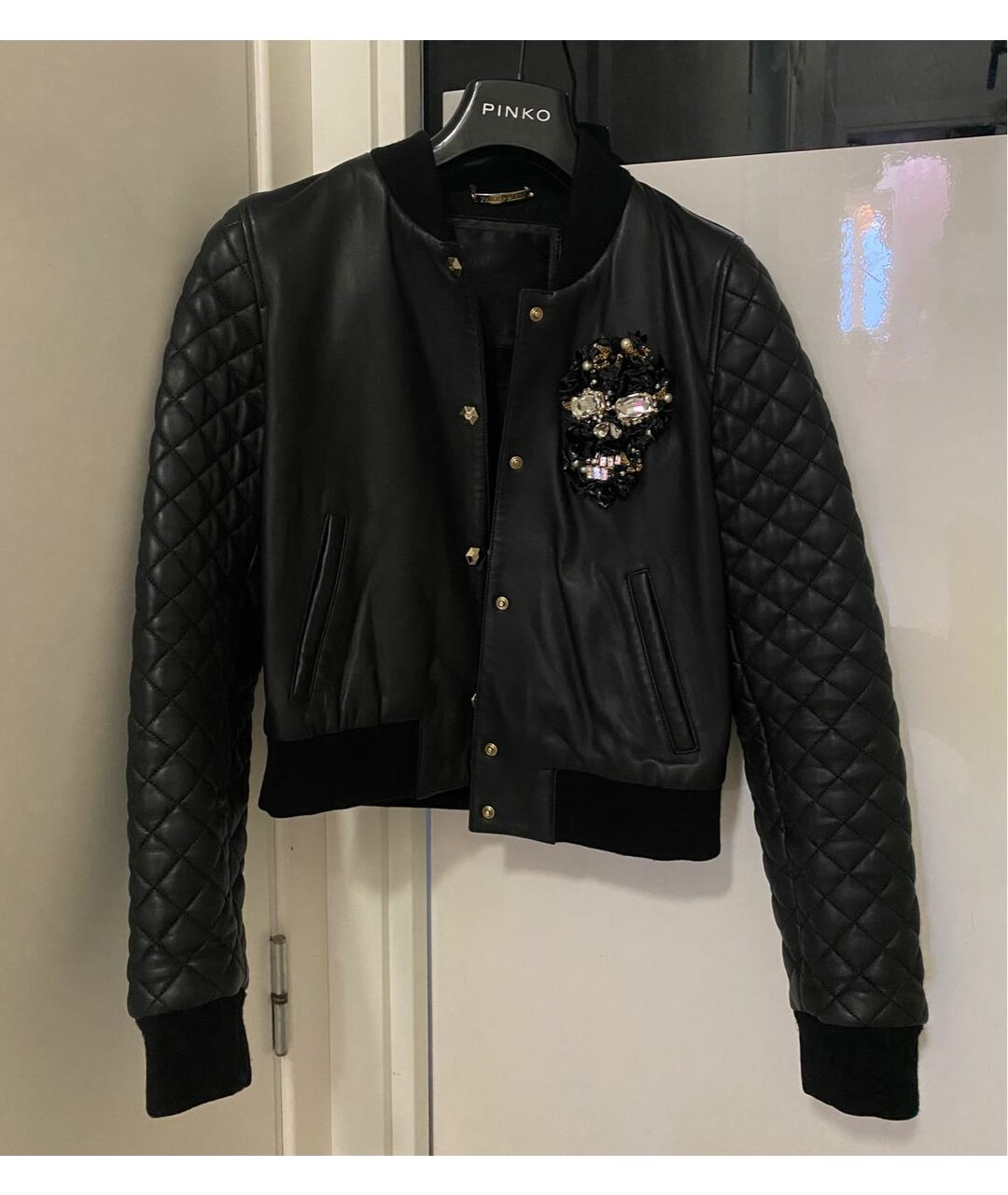 PHILIPP PLEIN Черная кожаная куртка, фото 5