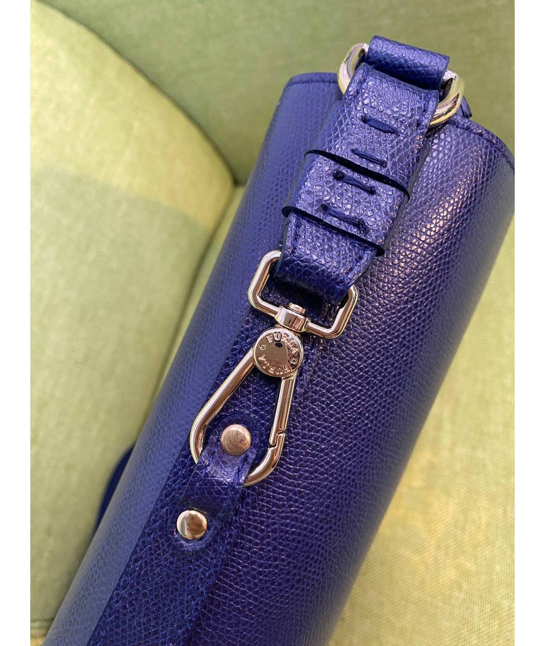 FURLA Синяя кожаная сумка через плечо, фото 4