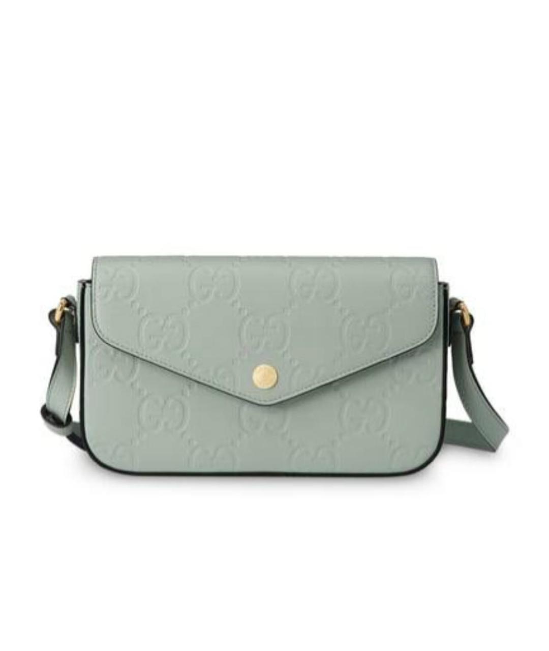 GUCCI Салатовая кожаная сумка через плечо, фото 6