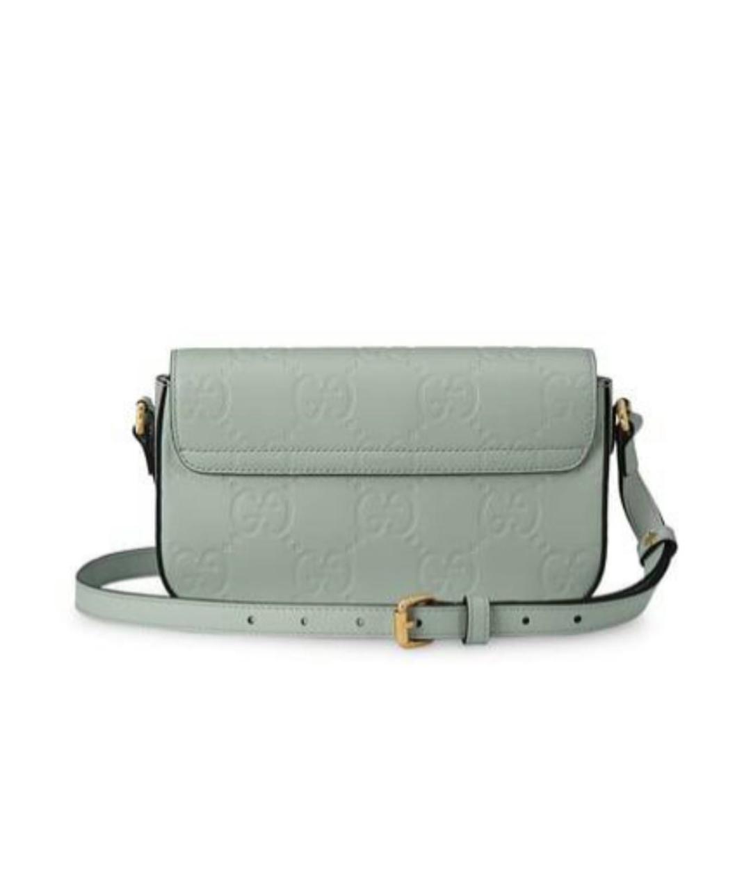 GUCCI Салатовая кожаная сумка через плечо, фото 3
