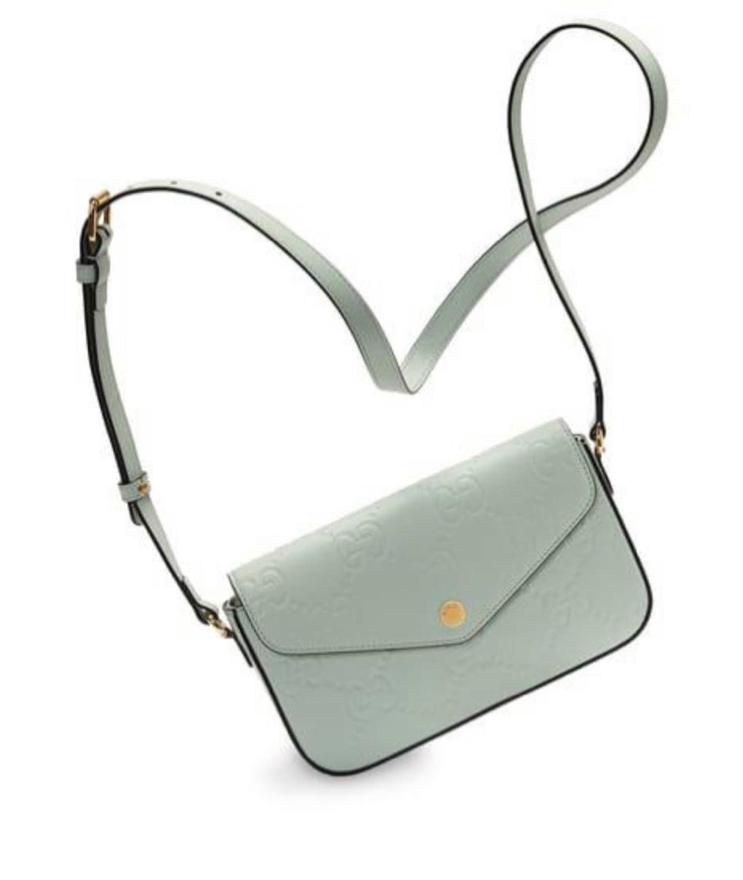 GUCCI Салатовая кожаная сумка через плечо, фото 2