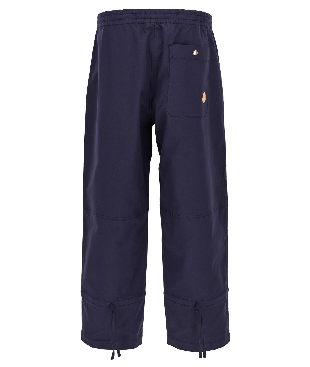 MONCLER Синие хлопковые повседневные брюки, фото 2