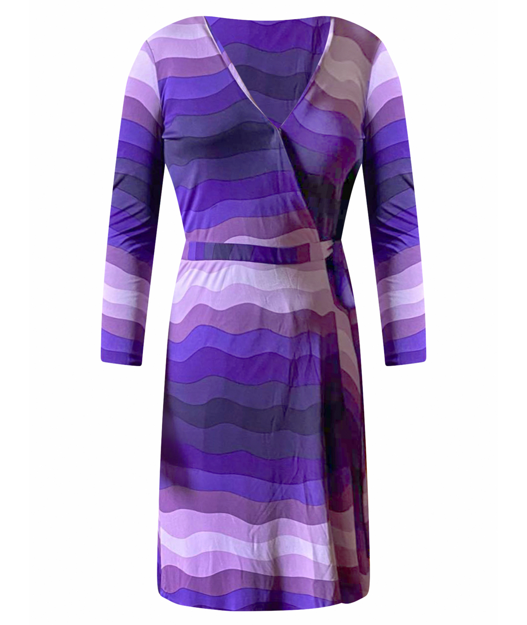 GUCCI Фиолетовое шелковое повседневное платье, фото 1