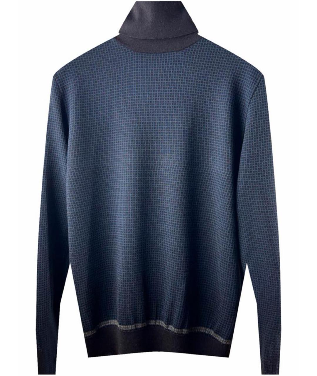 BRIONI Темно-синяя кашемировая водолазка, фото 1