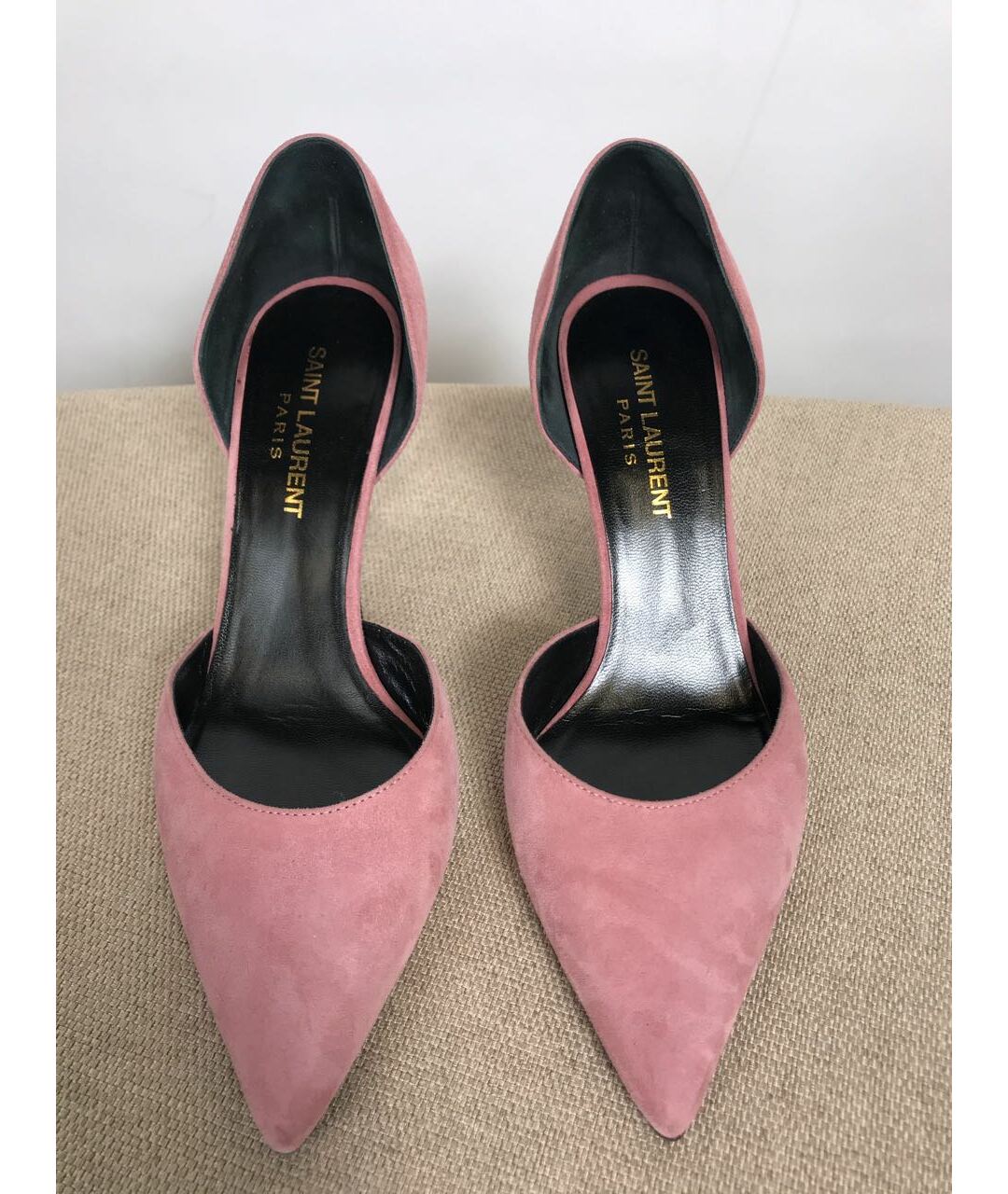 SAINT LAURENT Розовые замшевые туфли, фото 4