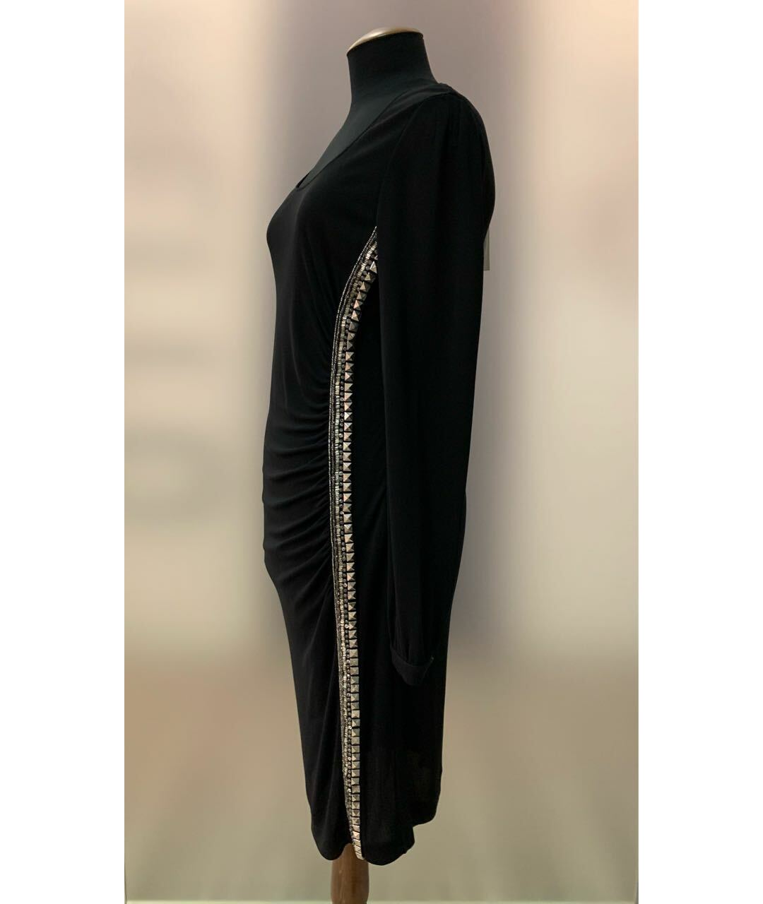 CAVALLI CLASS Черное вискозное платье, фото 3