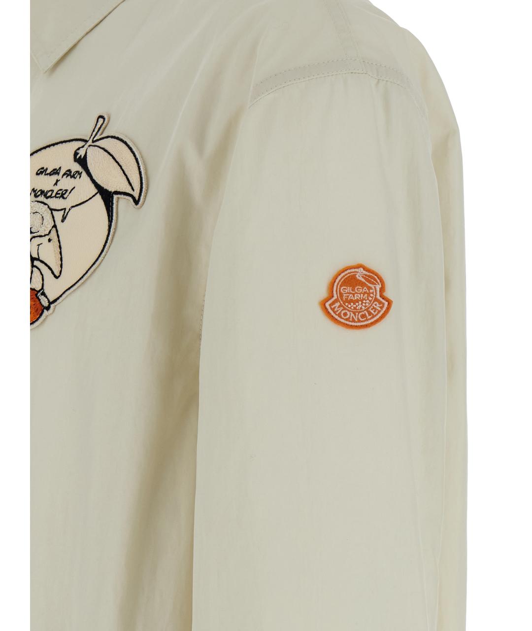 MONCLER Белая хлопковая куртка, фото 4