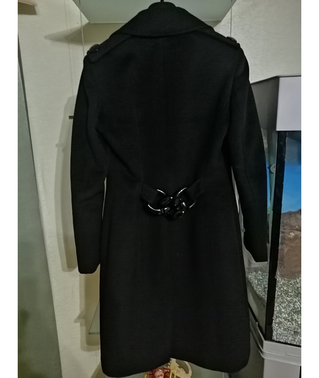 VERSACE Черное шерстяное пальто, фото 2