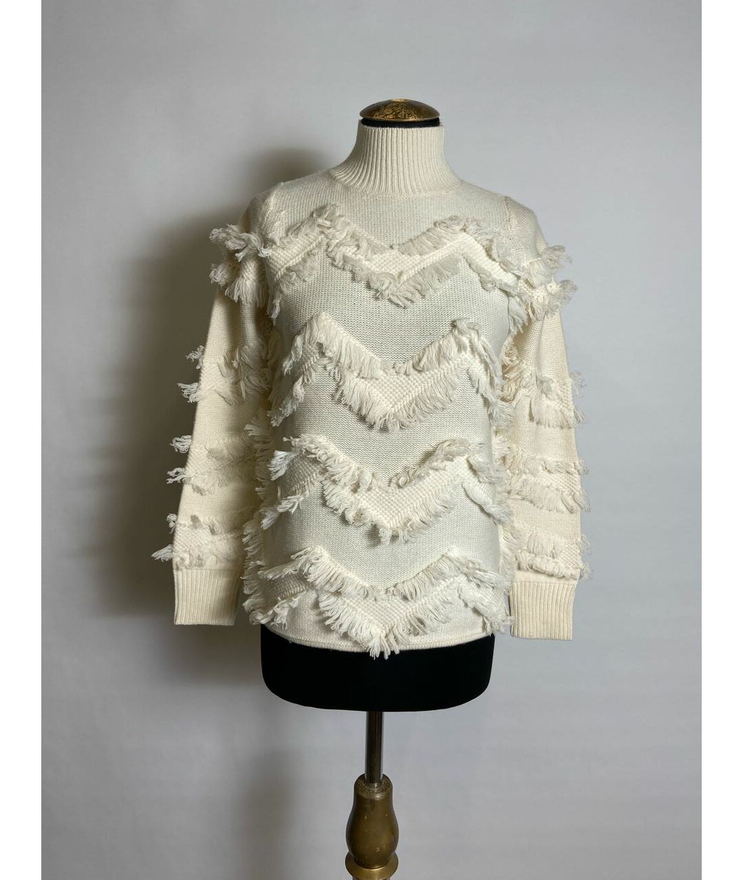 ZOE JORDAN Белый шерстяной джемпер / свитер, фото 7