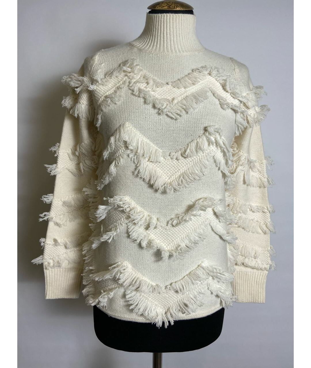 ZOE JORDAN Белый шерстяной джемпер / свитер, фото 2