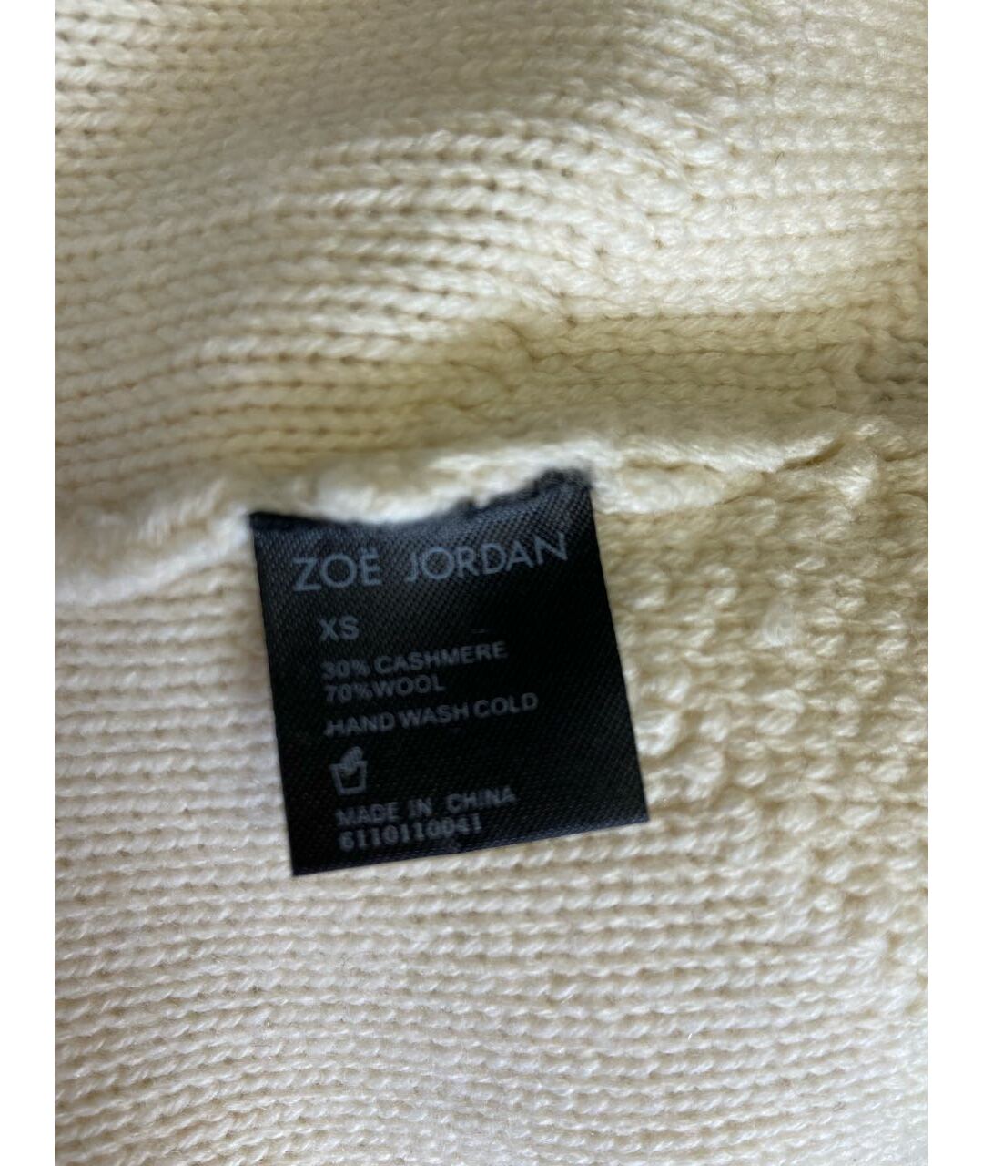 ZOE JORDAN Белый шерстяной джемпер / свитер, фото 6