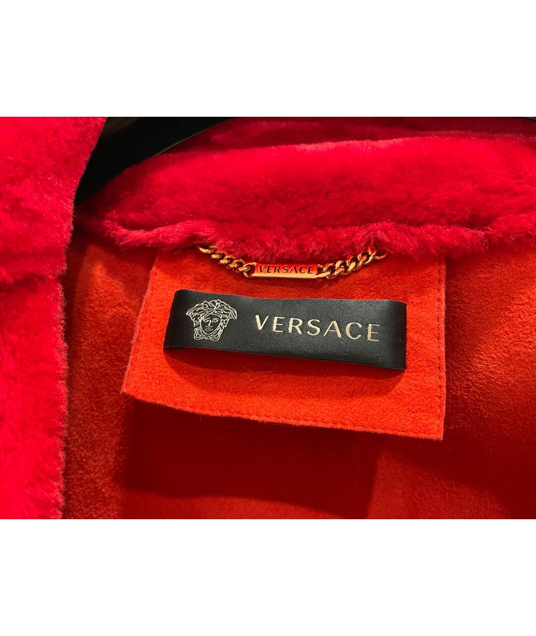 VERSACE Красная дубленка, фото 3