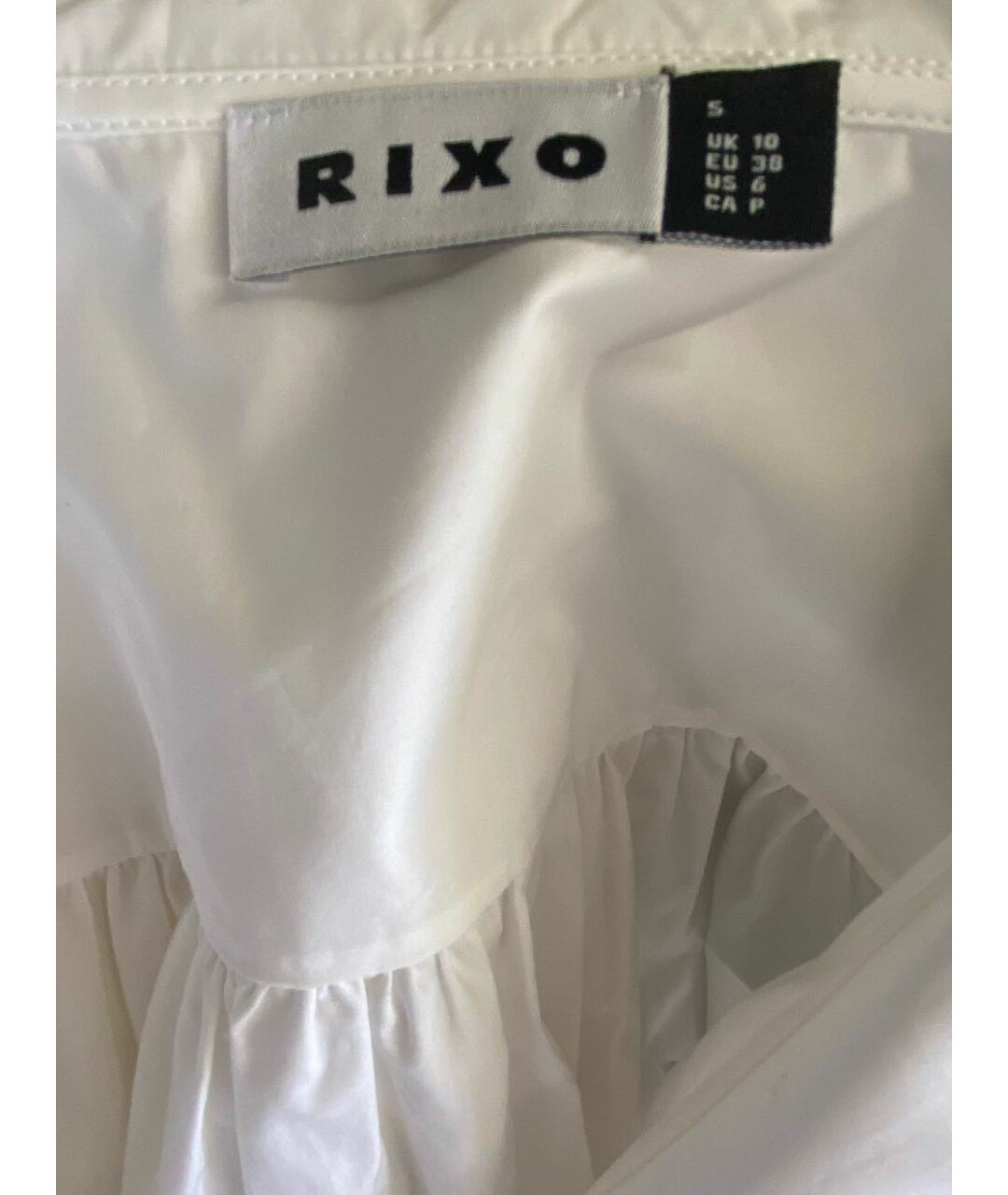 RIXO LONDON Белая хлопковая рубашка, фото 5