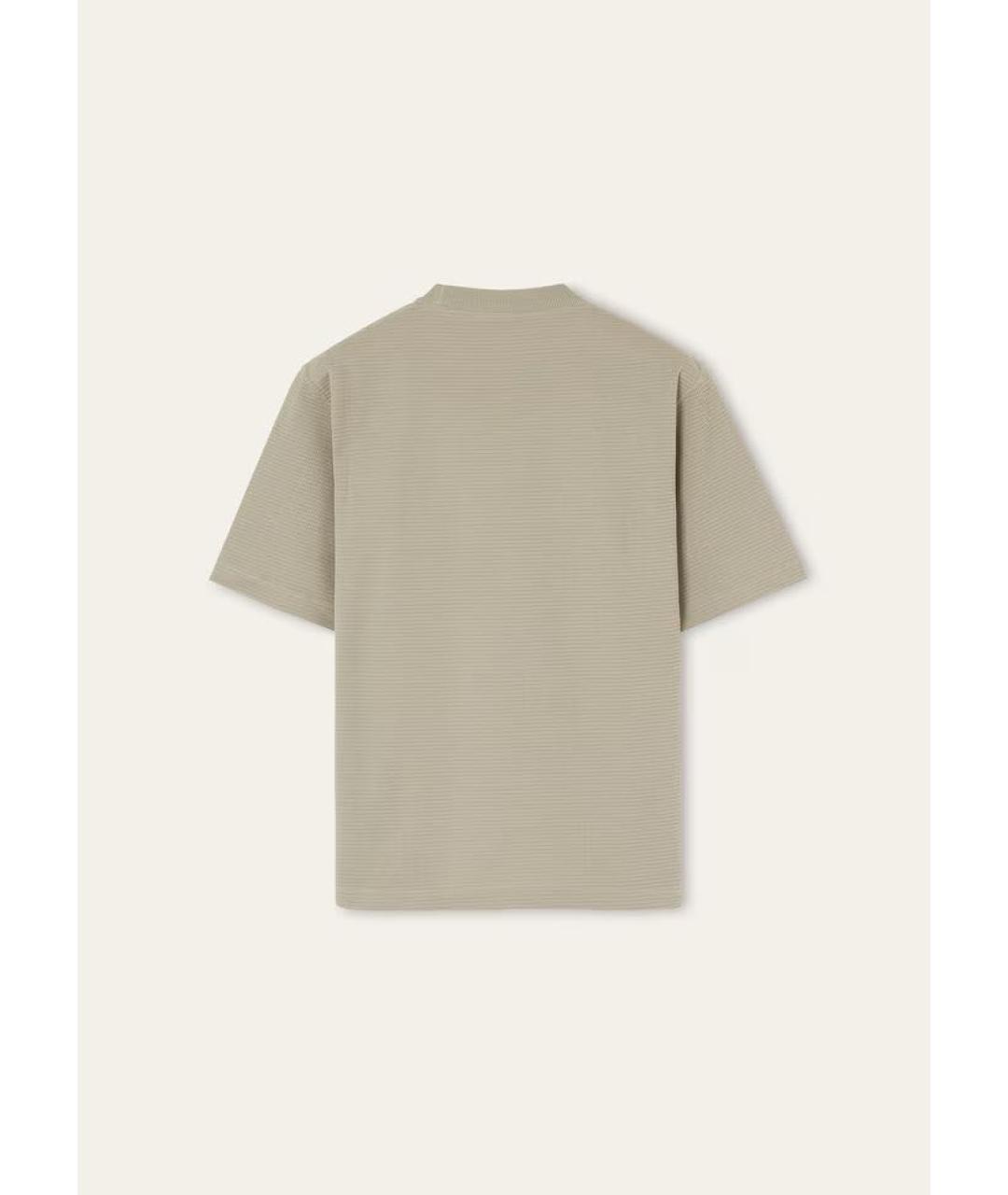 LORO PIANA Бежевая хлопковая футболка, фото 2