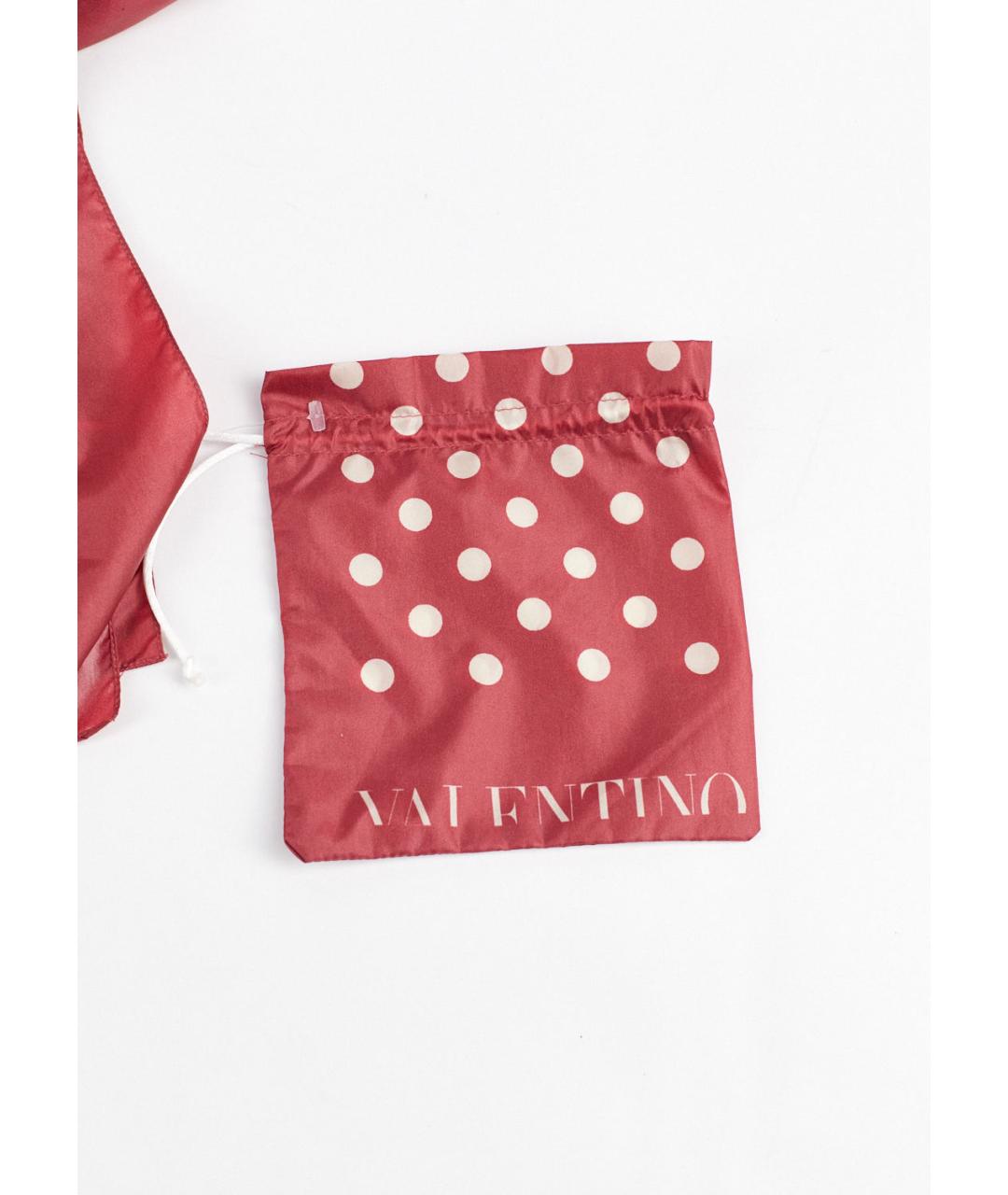 VALENTINO Бордовый платок, фото 4