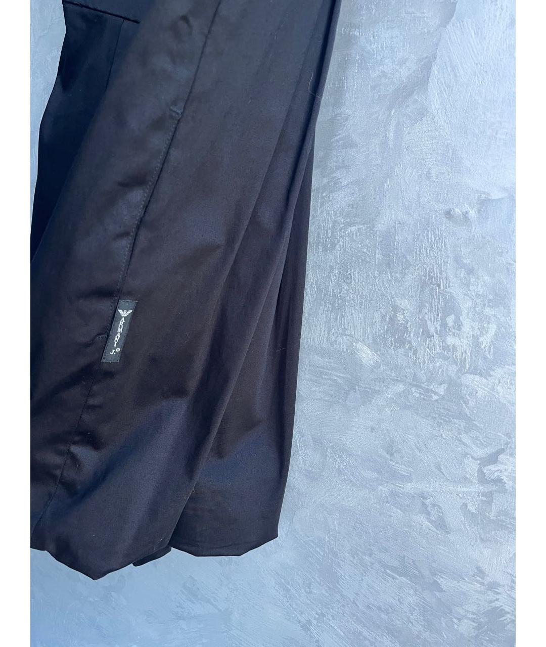 ARMANI JEANS Черное хлопко-эластановое коктейльное платье, фото 5
