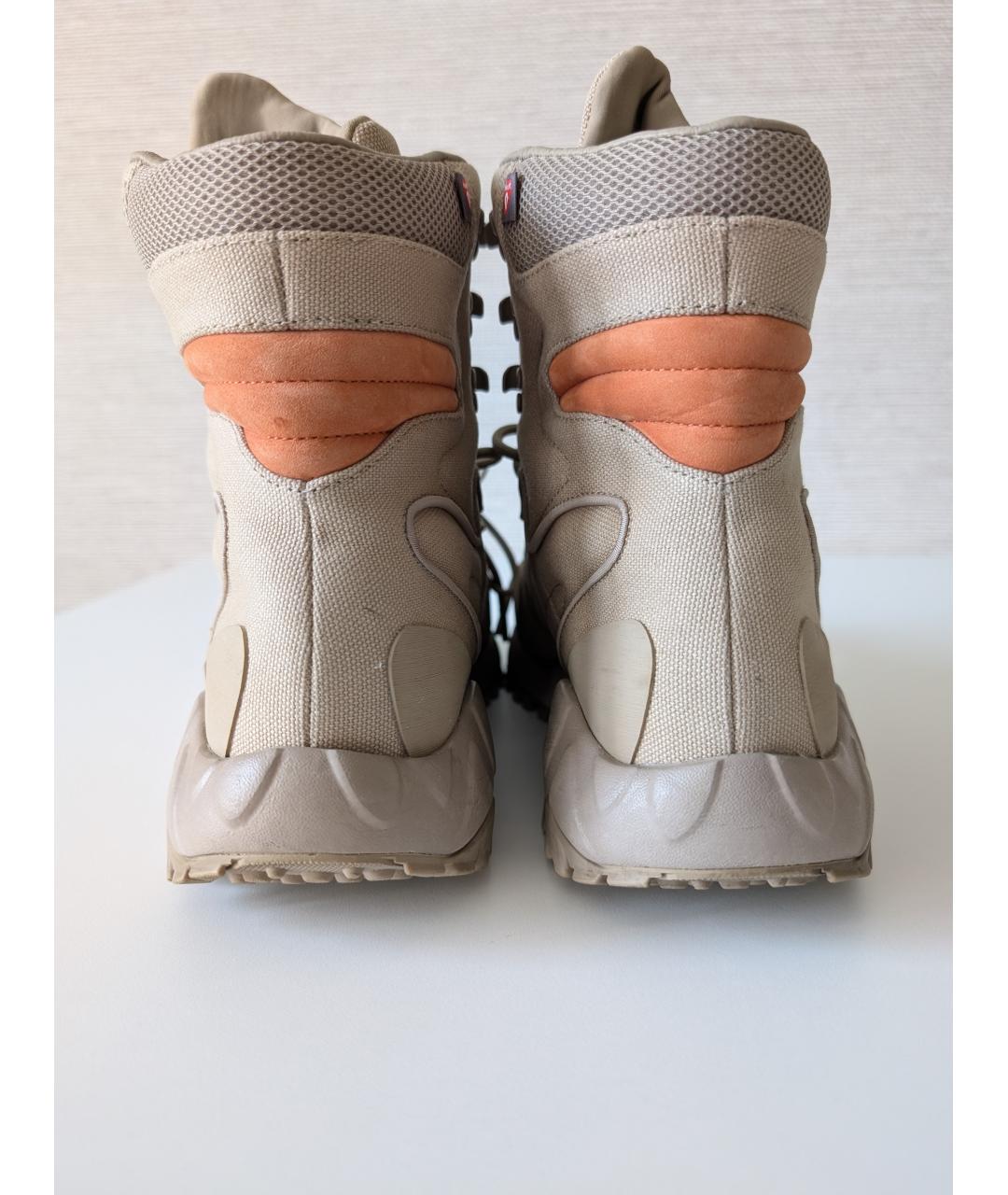 Y-3 Бежевые замшевые высокие кроссовки / кеды, фото 3