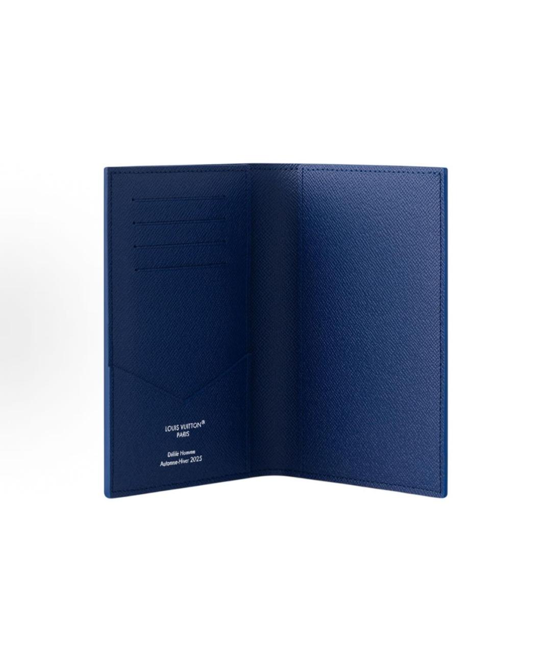 LOUIS VUITTON Синий кожаный кошелек, фото 4