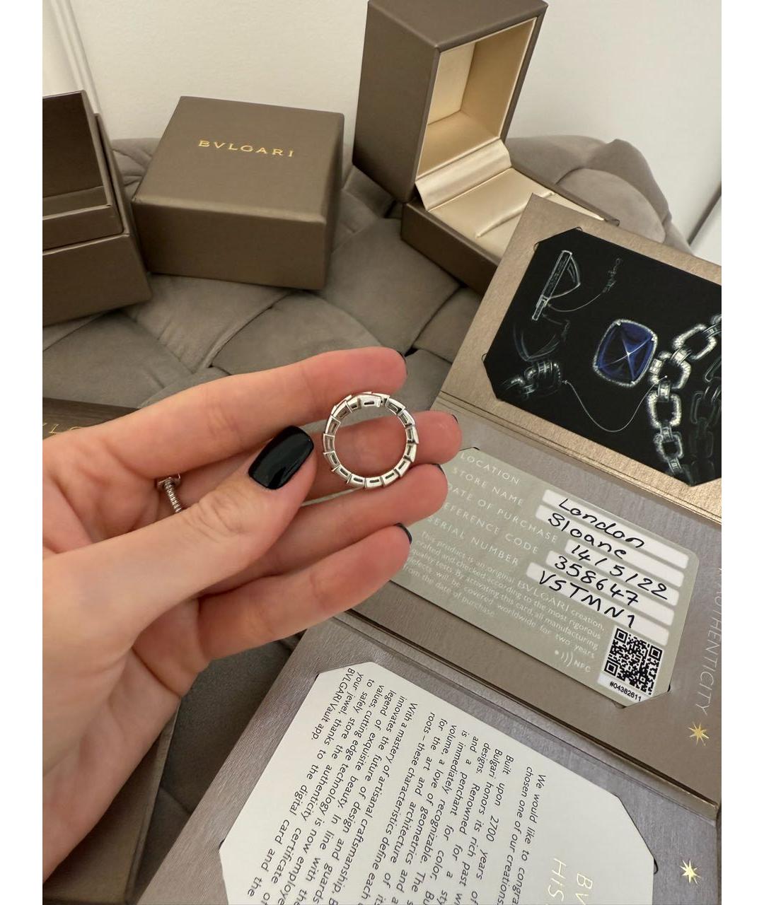 BVLGARI Кольцо из белого золота, фото 6