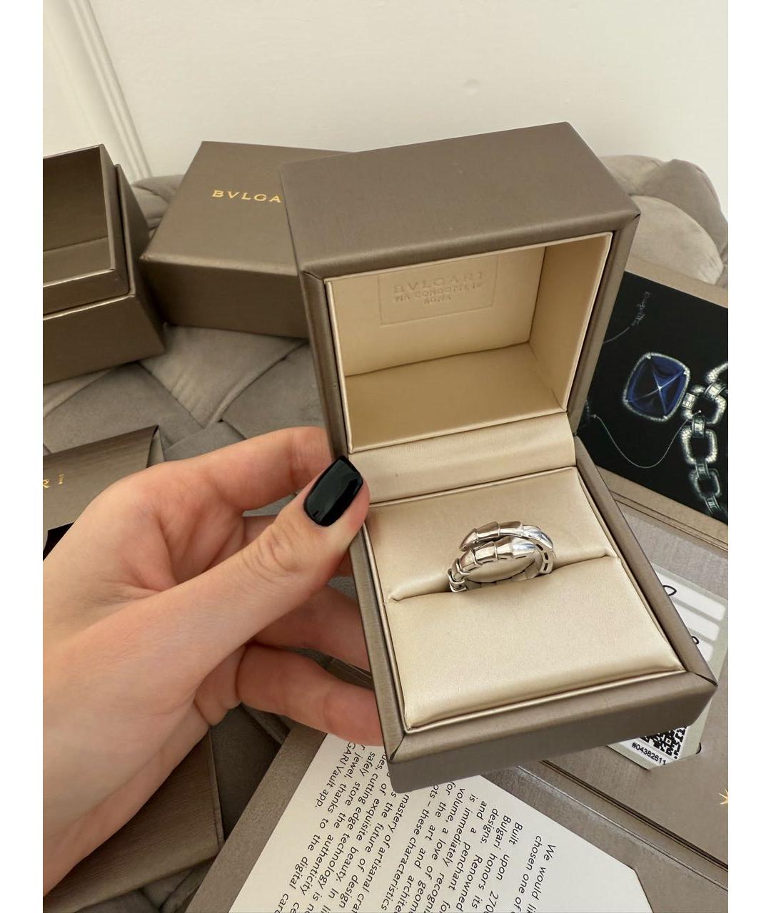 BVLGARI Кольцо из белого золота, фото 2