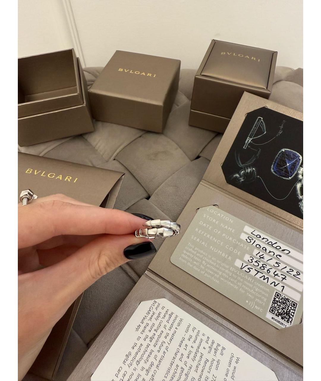BVLGARI Кольцо из белого золота, фото 5