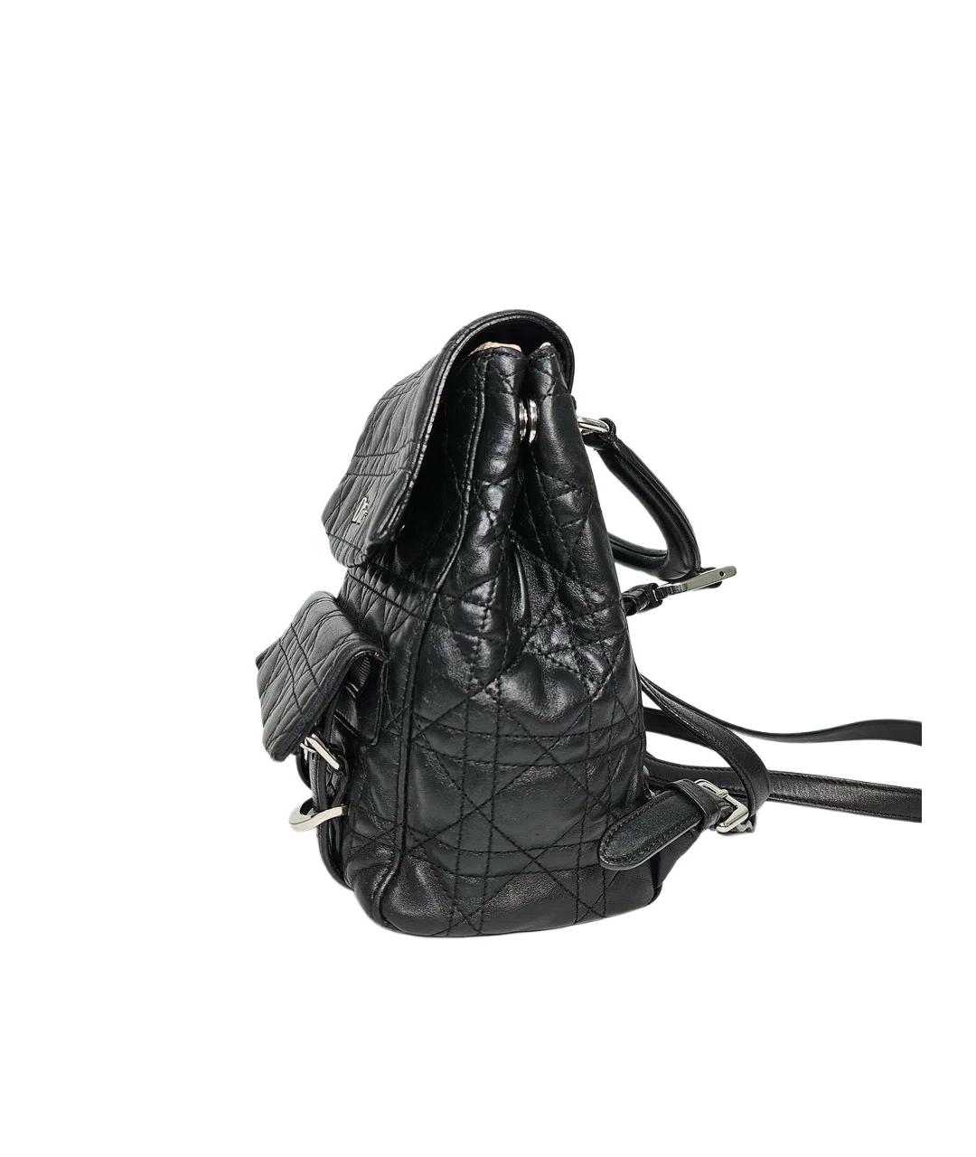 CHRISTIAN DIOR Черный кожаный рюкзак, фото 5